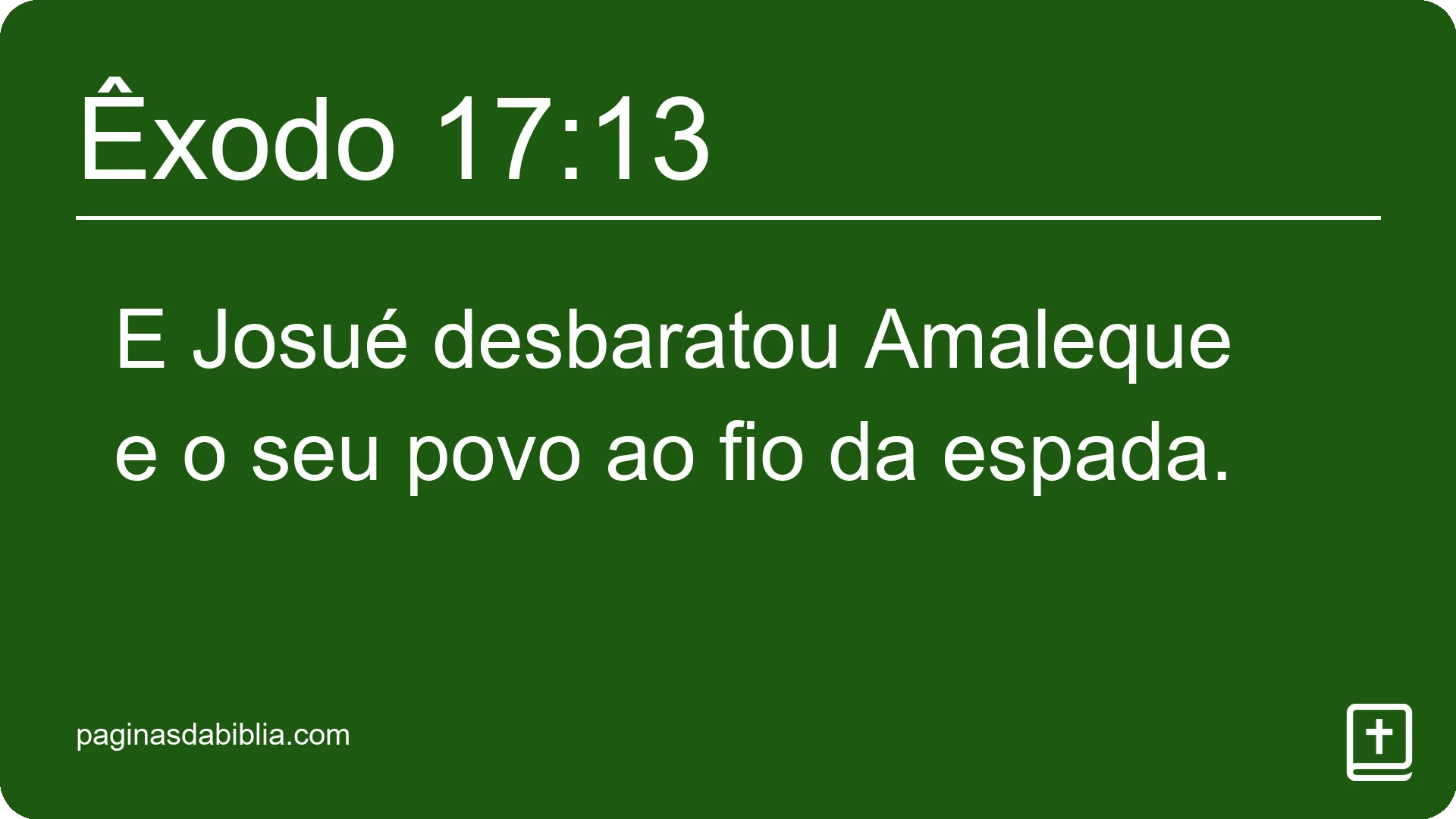 Êxodo 17:13