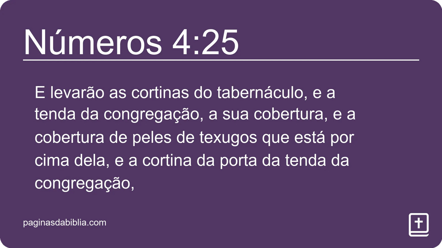 Números 4:25