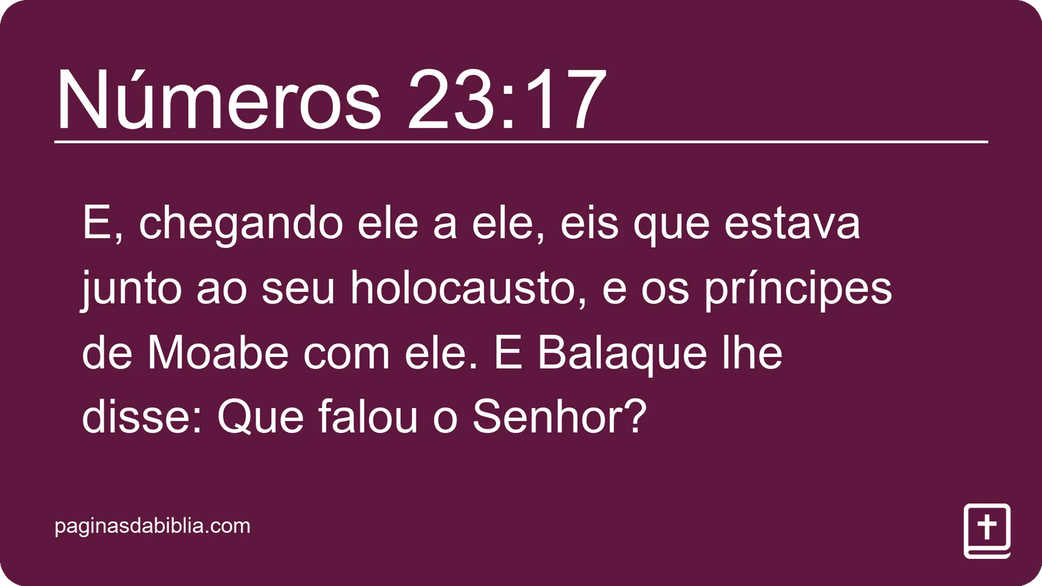 Números 23:17