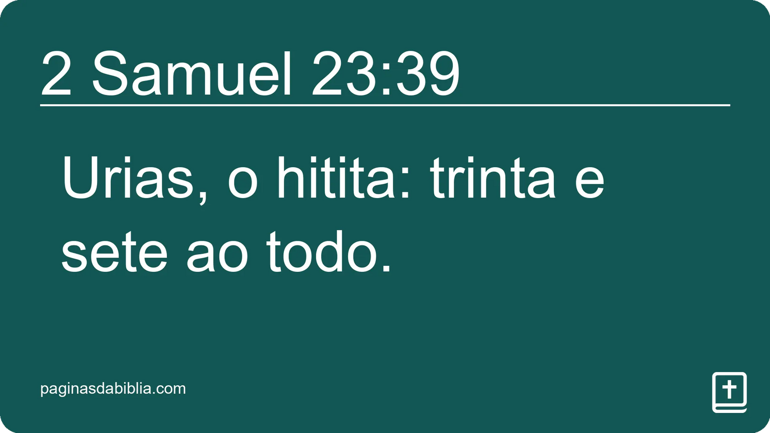 2 Samuel 23:39