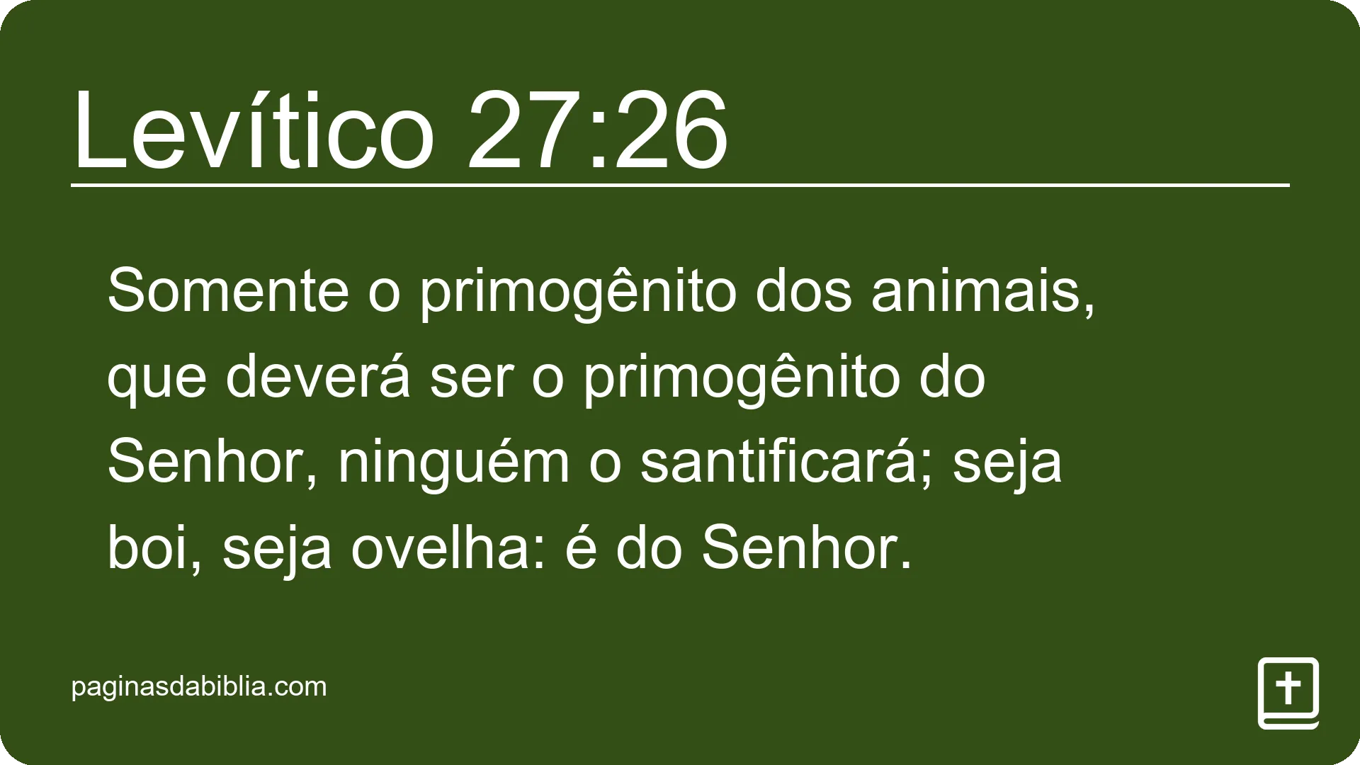 Levítico 27:26