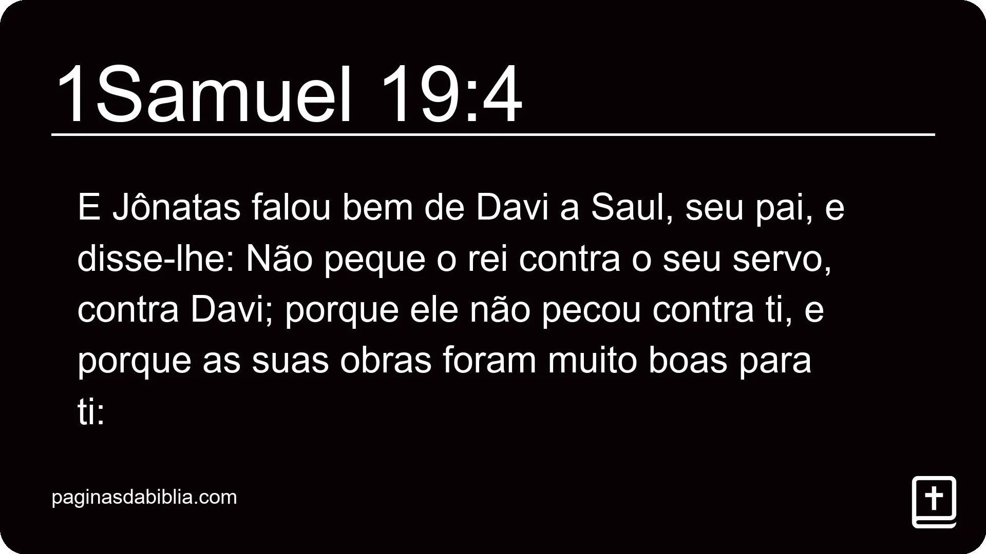 1Samuel 19:4