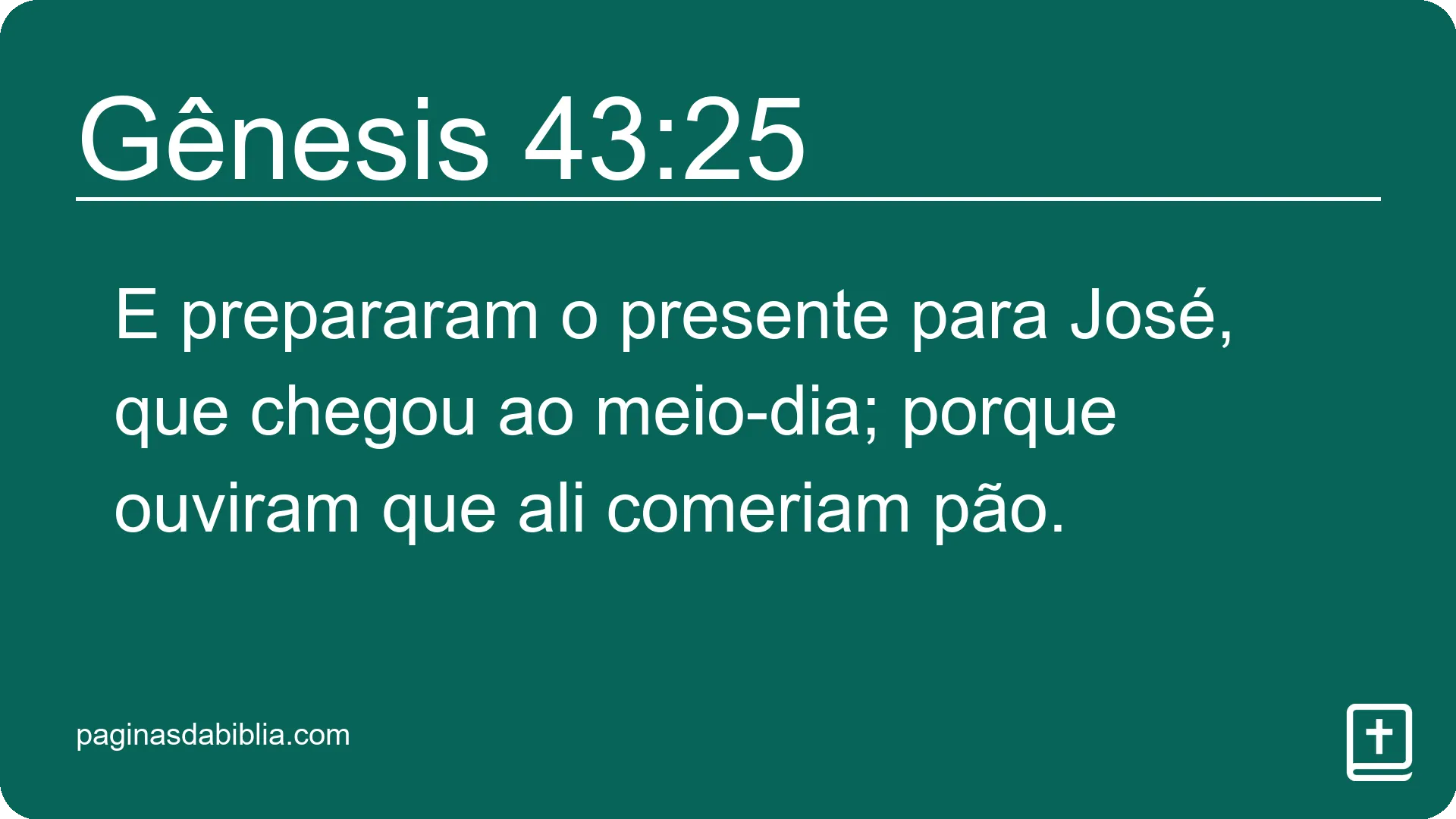 Gênesis 43:25