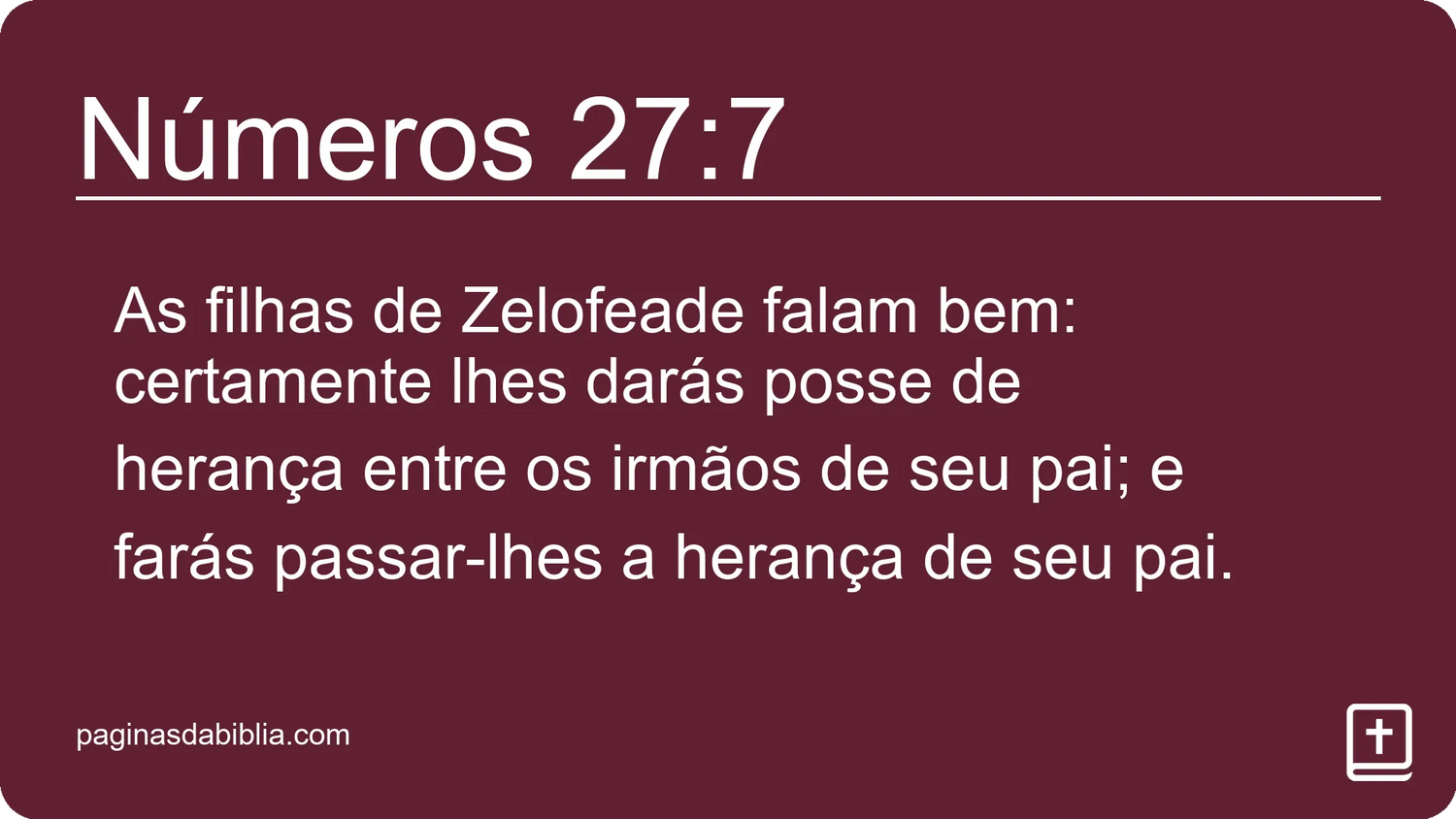 Números 27:7