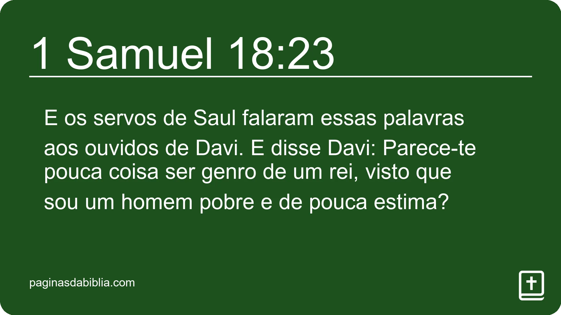 1 Samuel 18:23