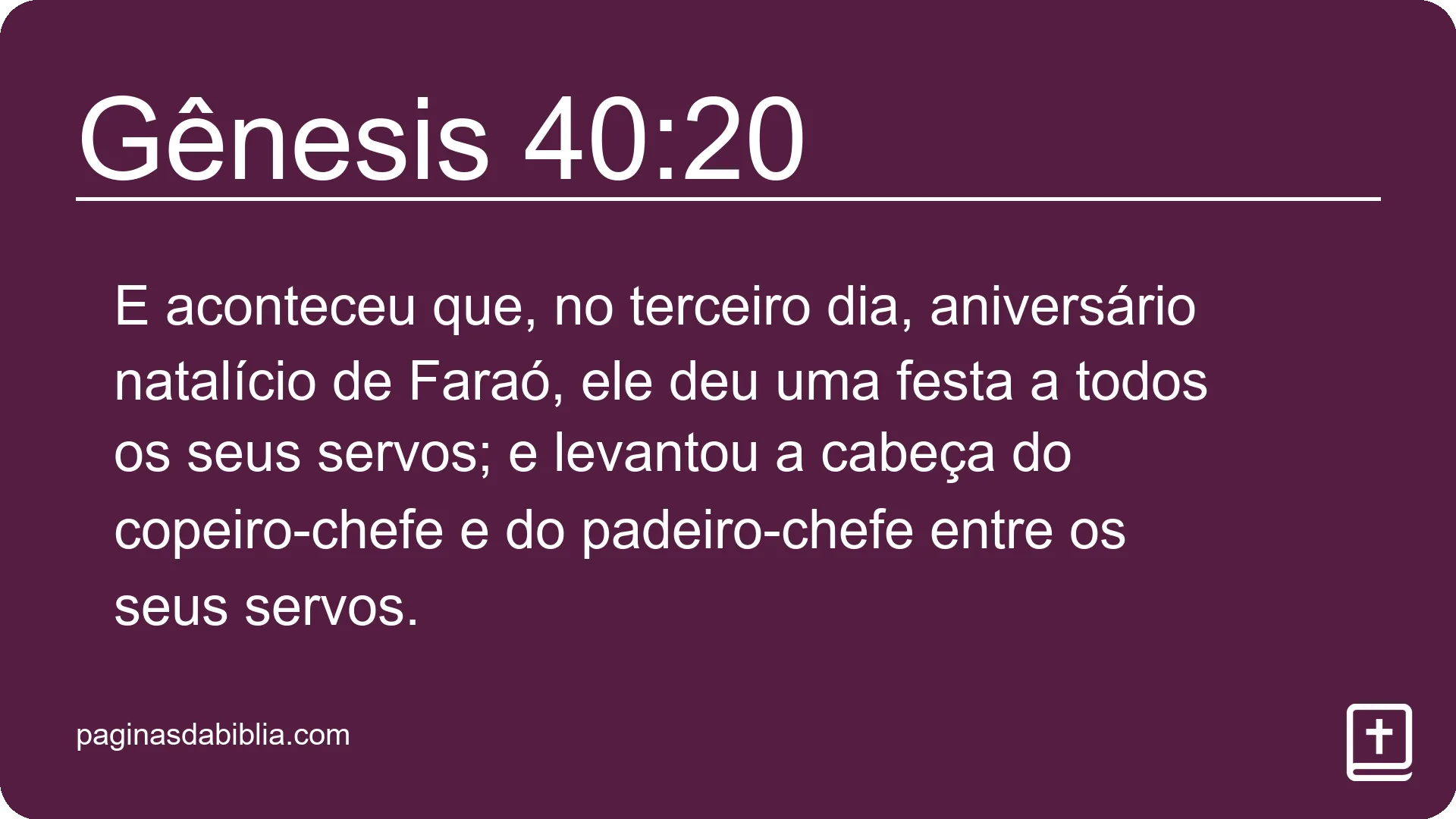 Gênesis 40:20