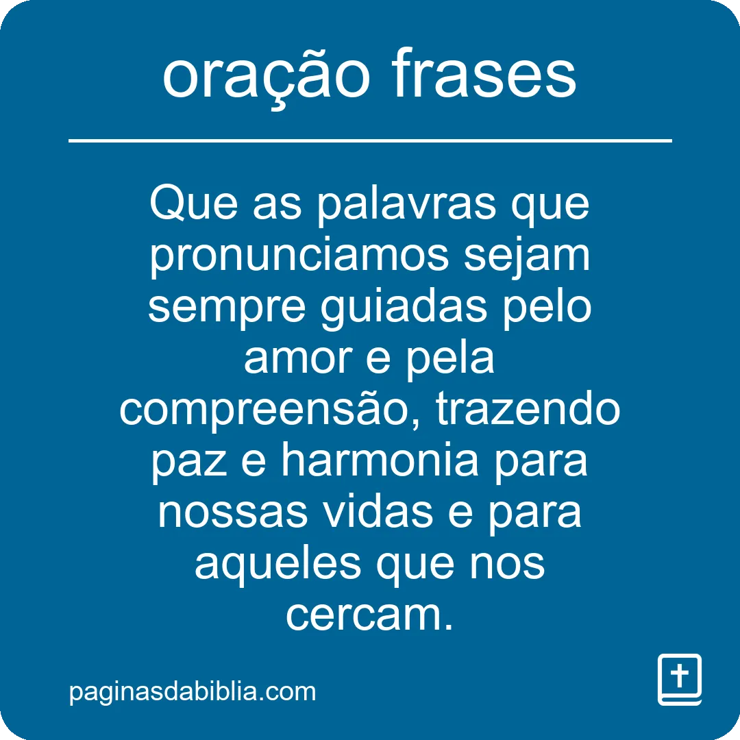 oração frases