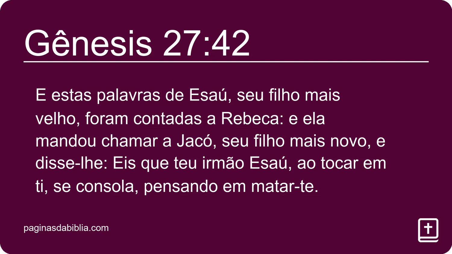 Gênesis 27:42