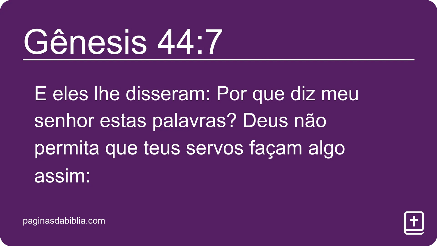 Gênesis 44:7