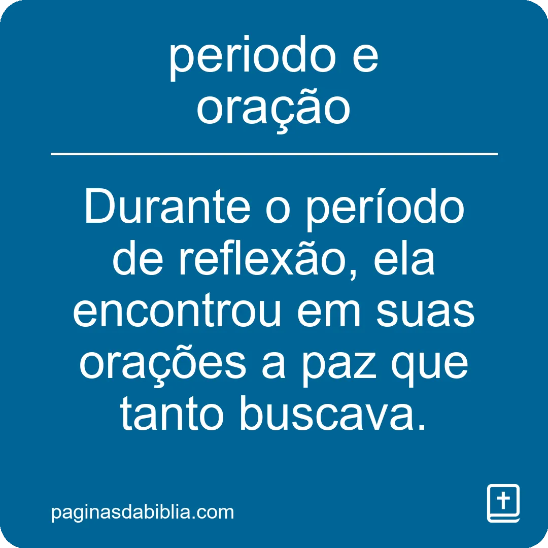 periodo e oração