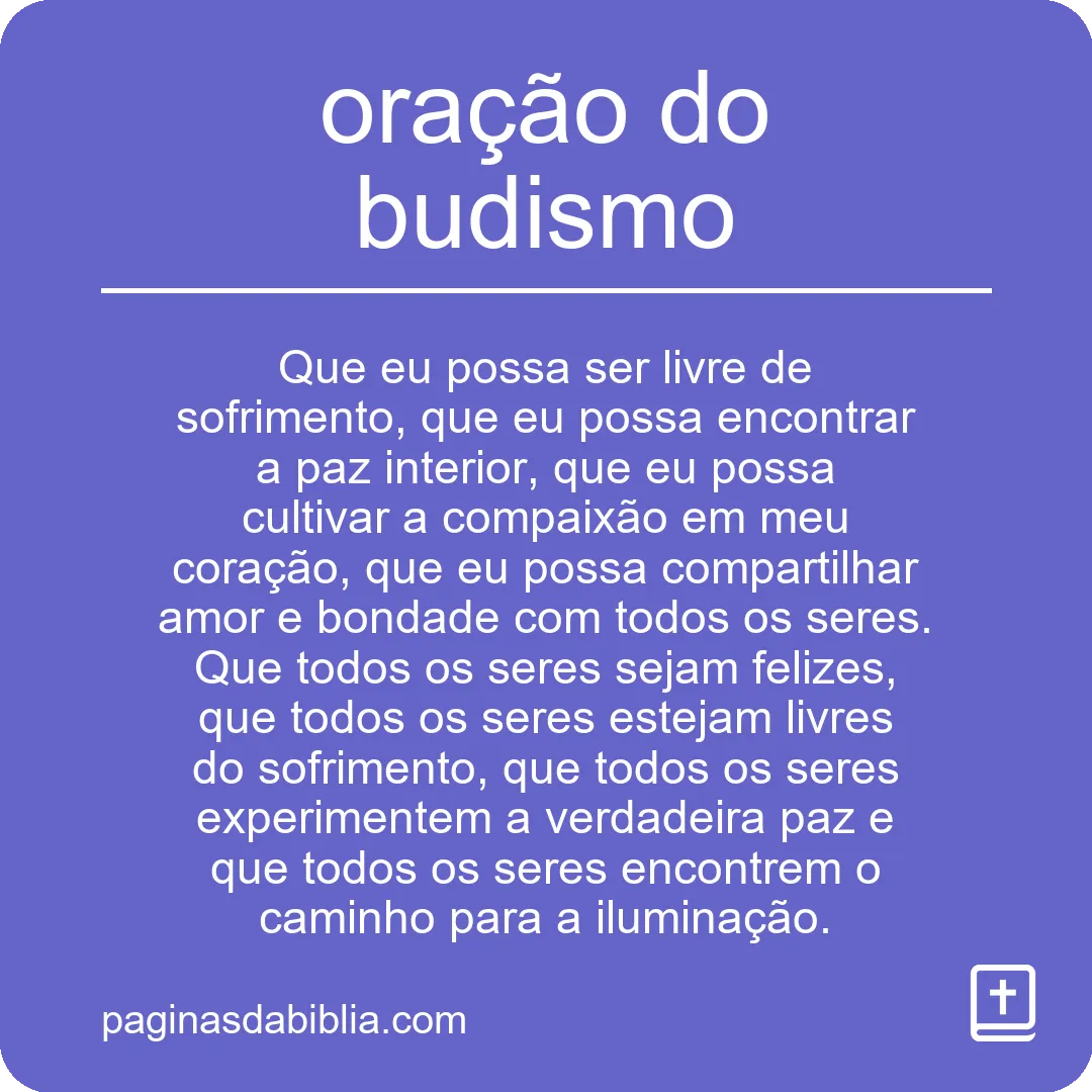 oração do budismo