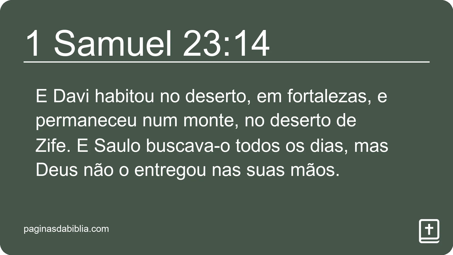 1 Samuel 23:14