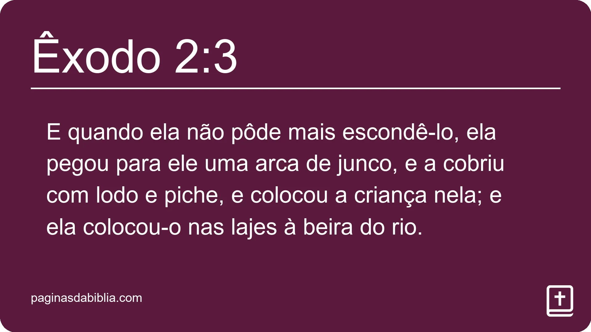 Êxodo 2:3