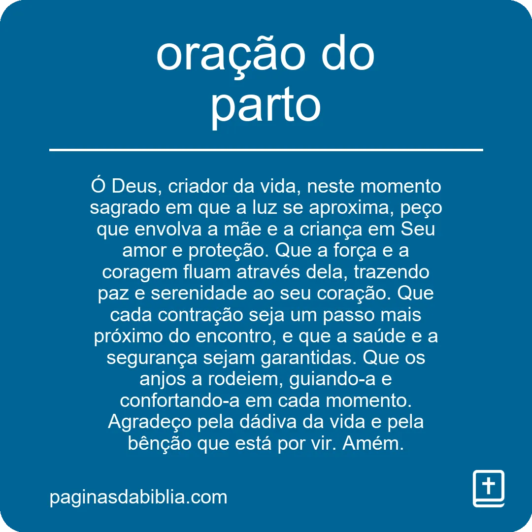 oração do parto