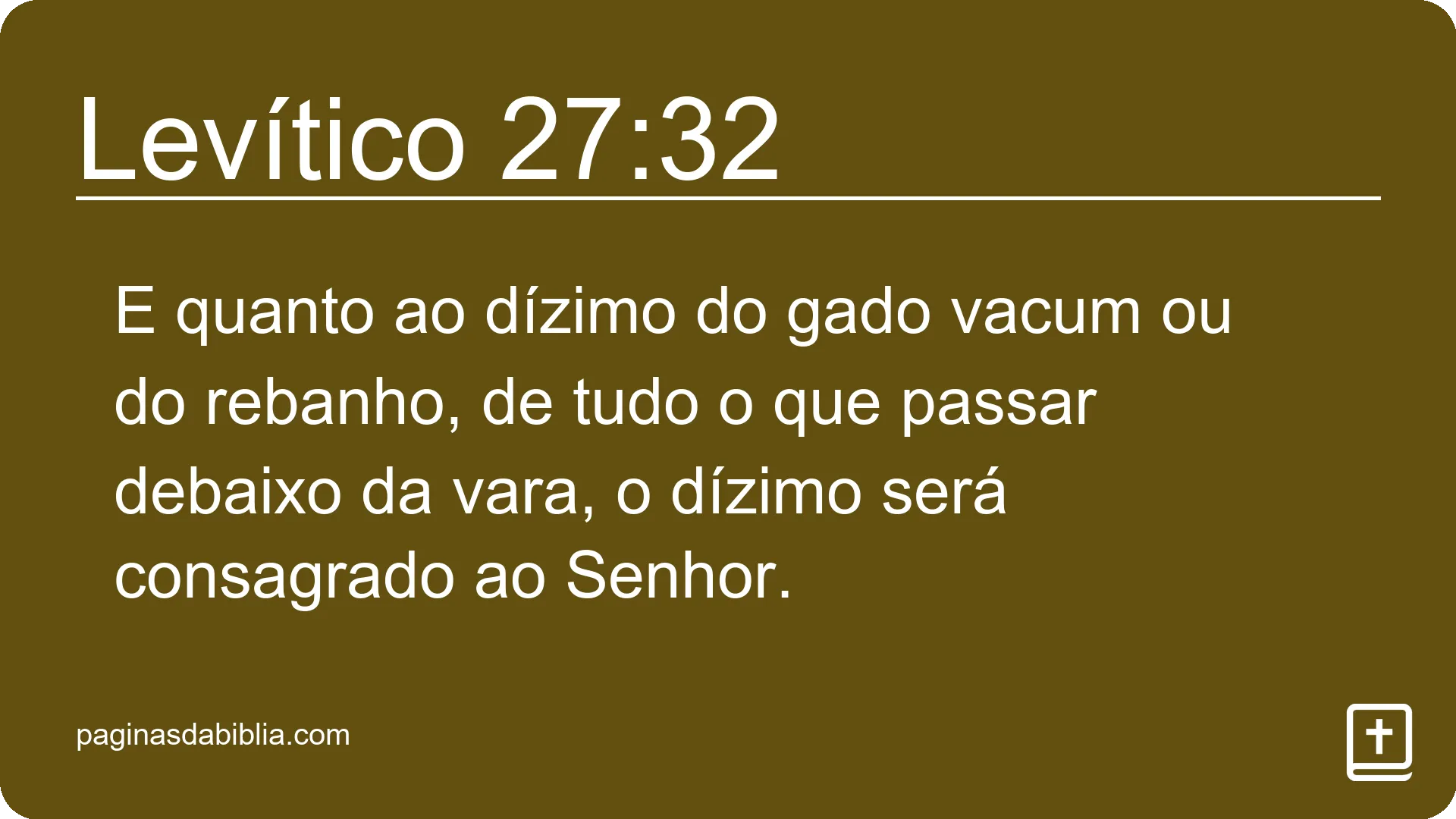 Levítico 27:32