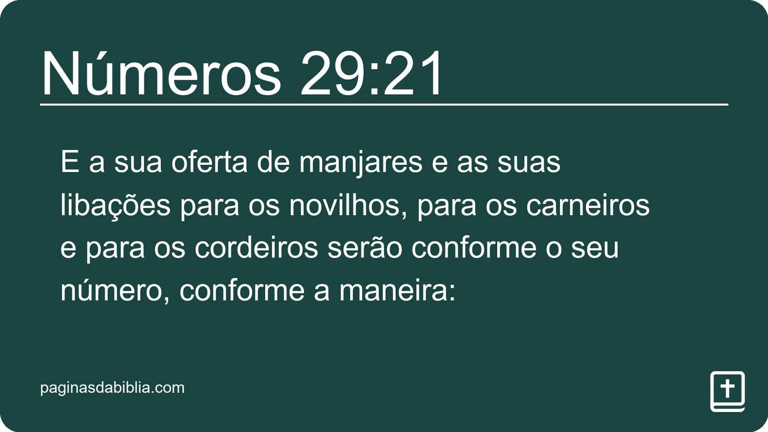 Números 29:21