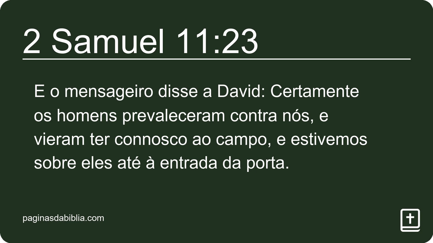 2 Samuel 11:23