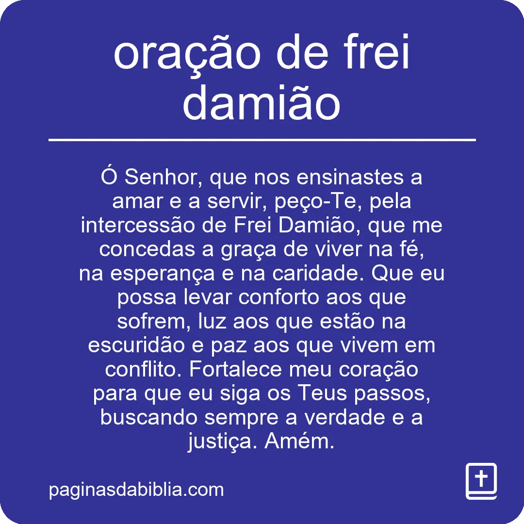 oração de frei damião