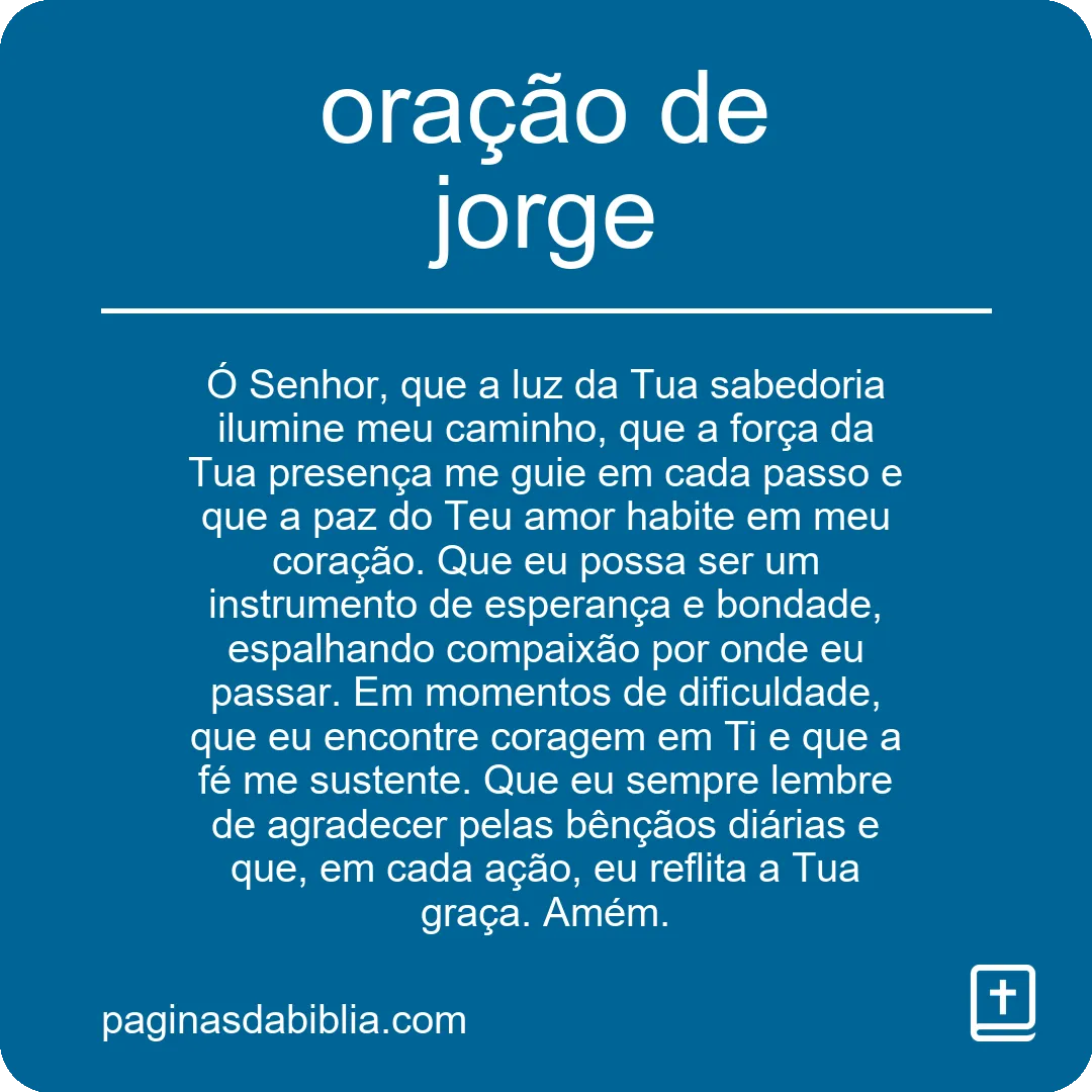 oração de jorge