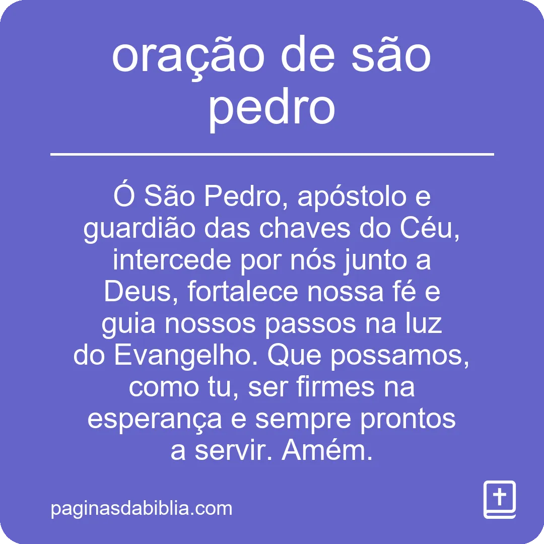 oração de são pedro