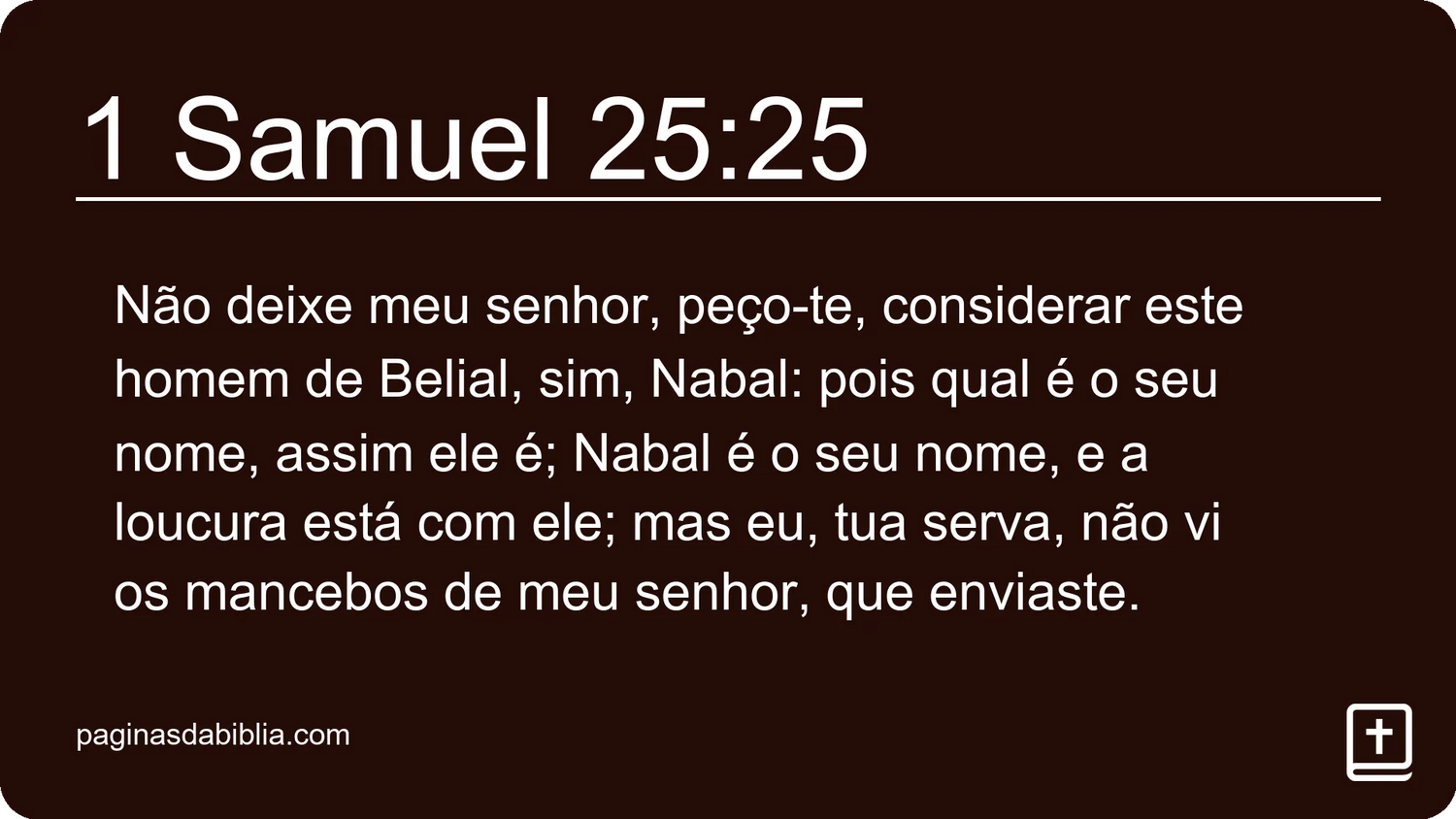 1 Samuel 25:25