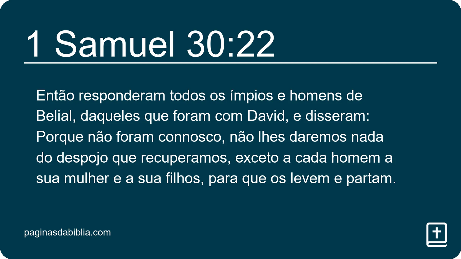 1 Samuel 30:22