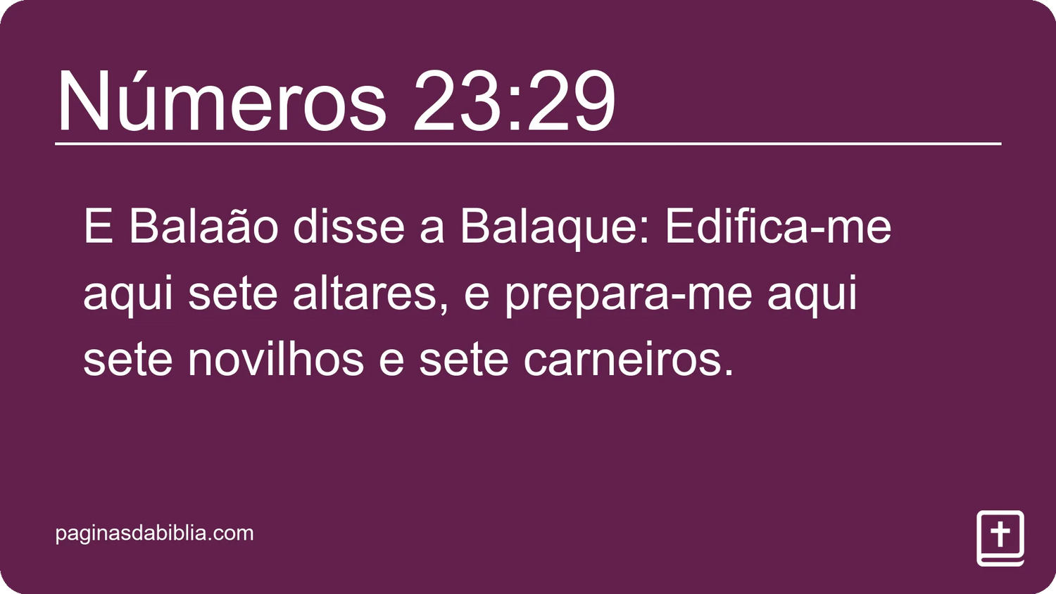 Números 23:29