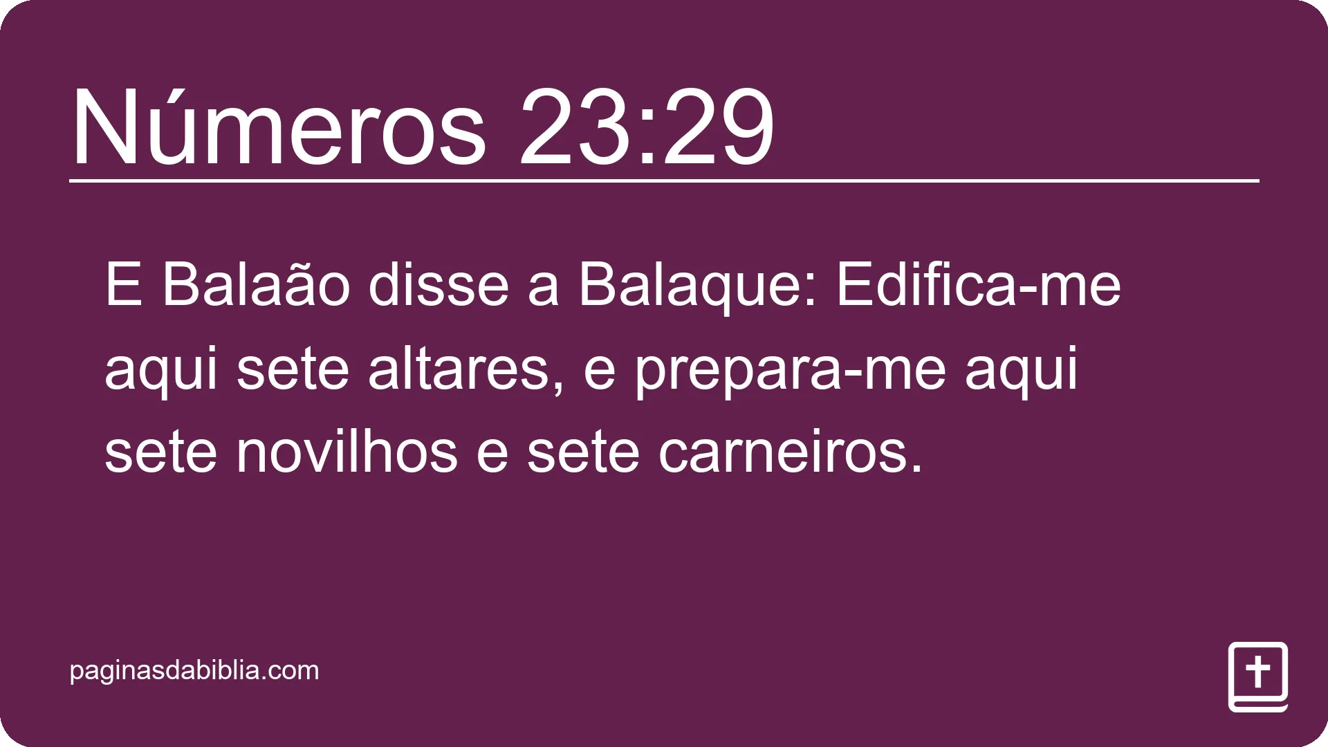 Números 23:29