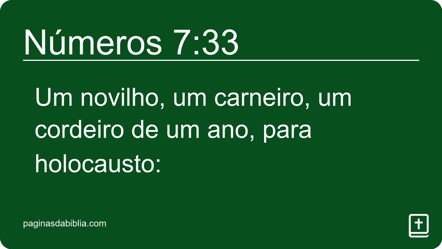 Números 7:33