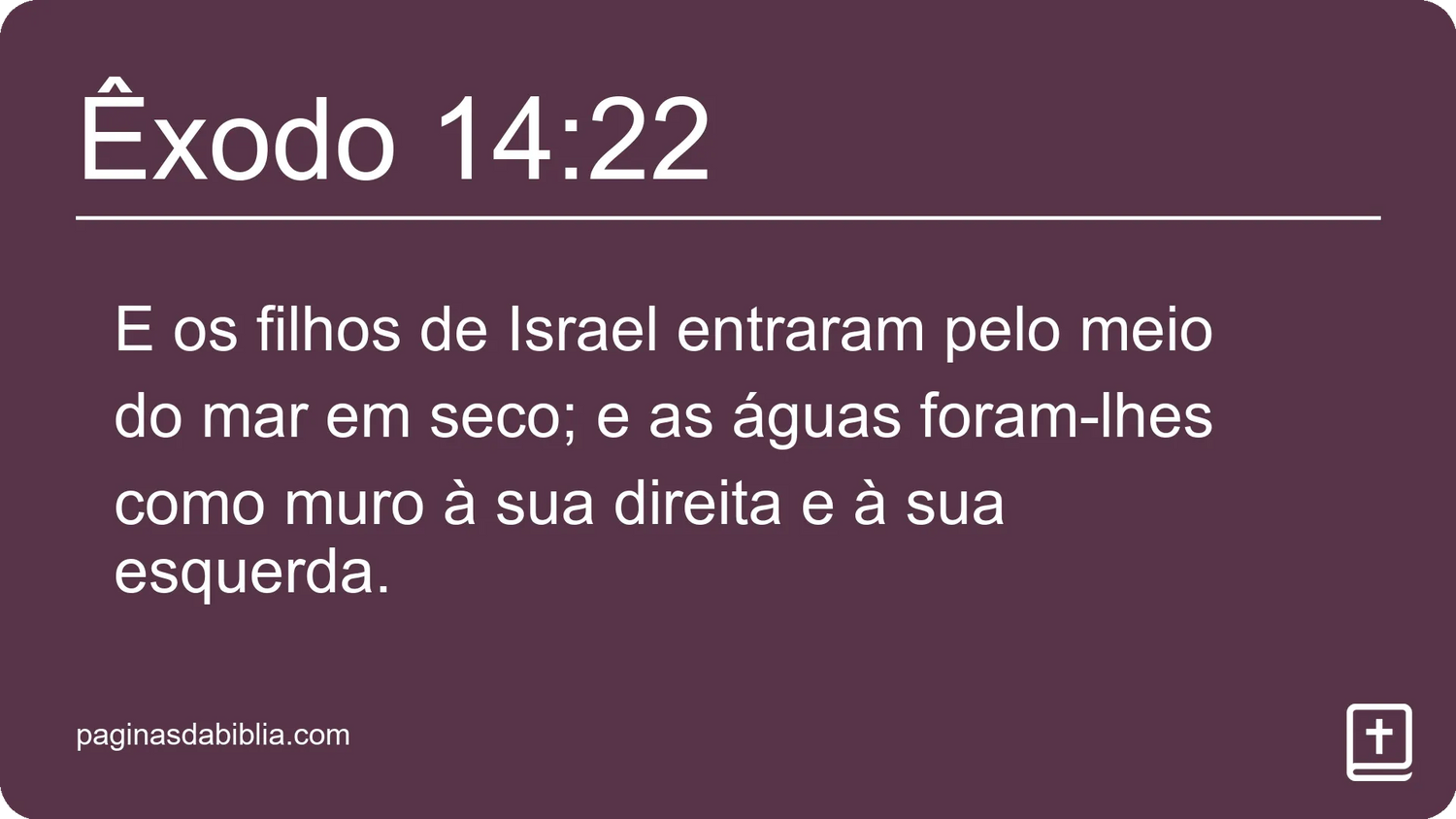 Êxodo 14:22