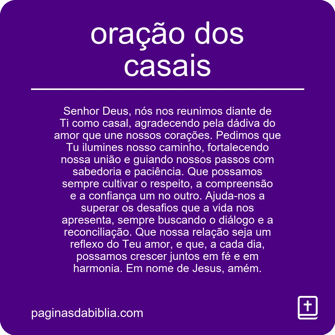 oração dos casais