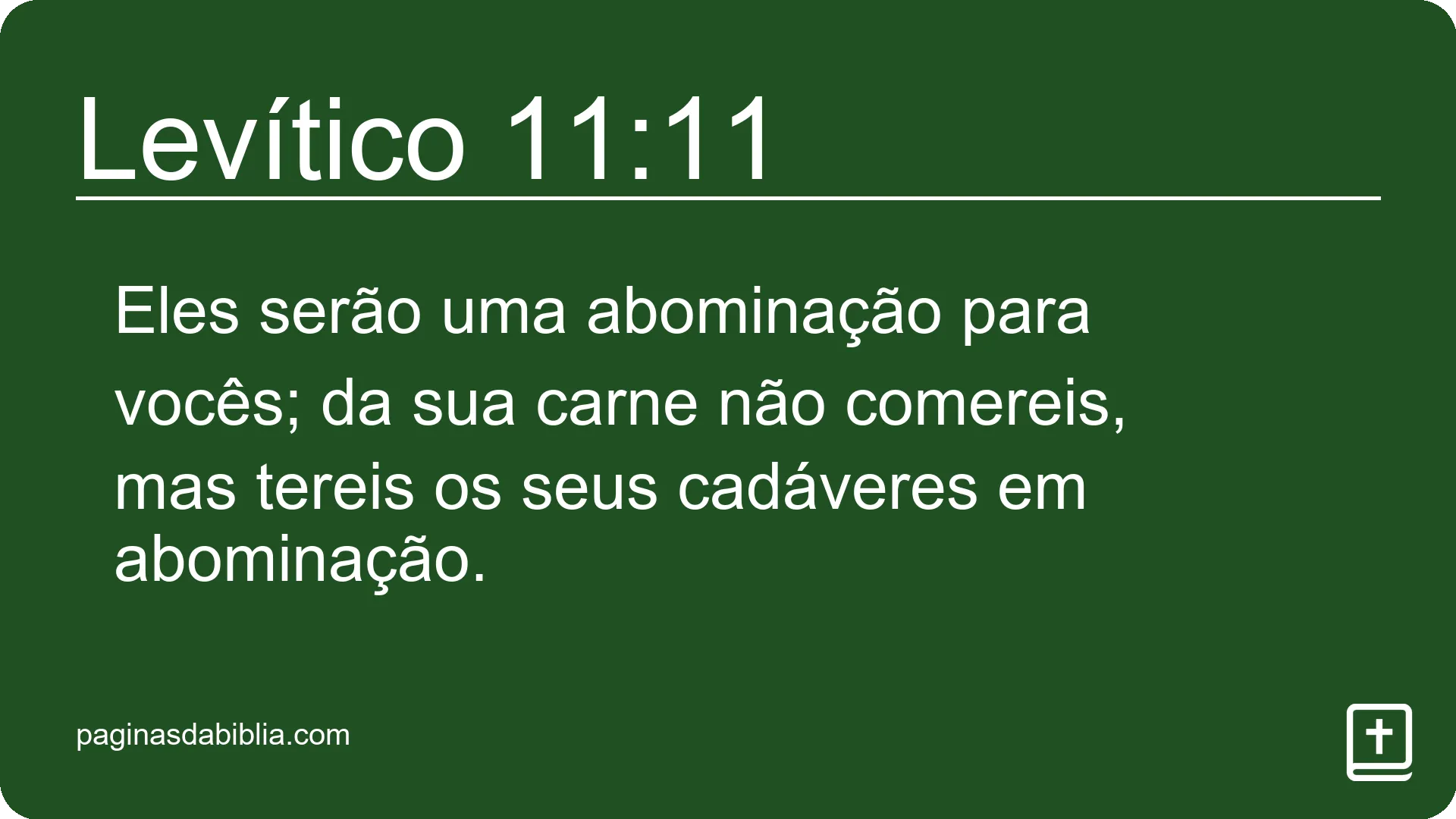 Levítico 11:11