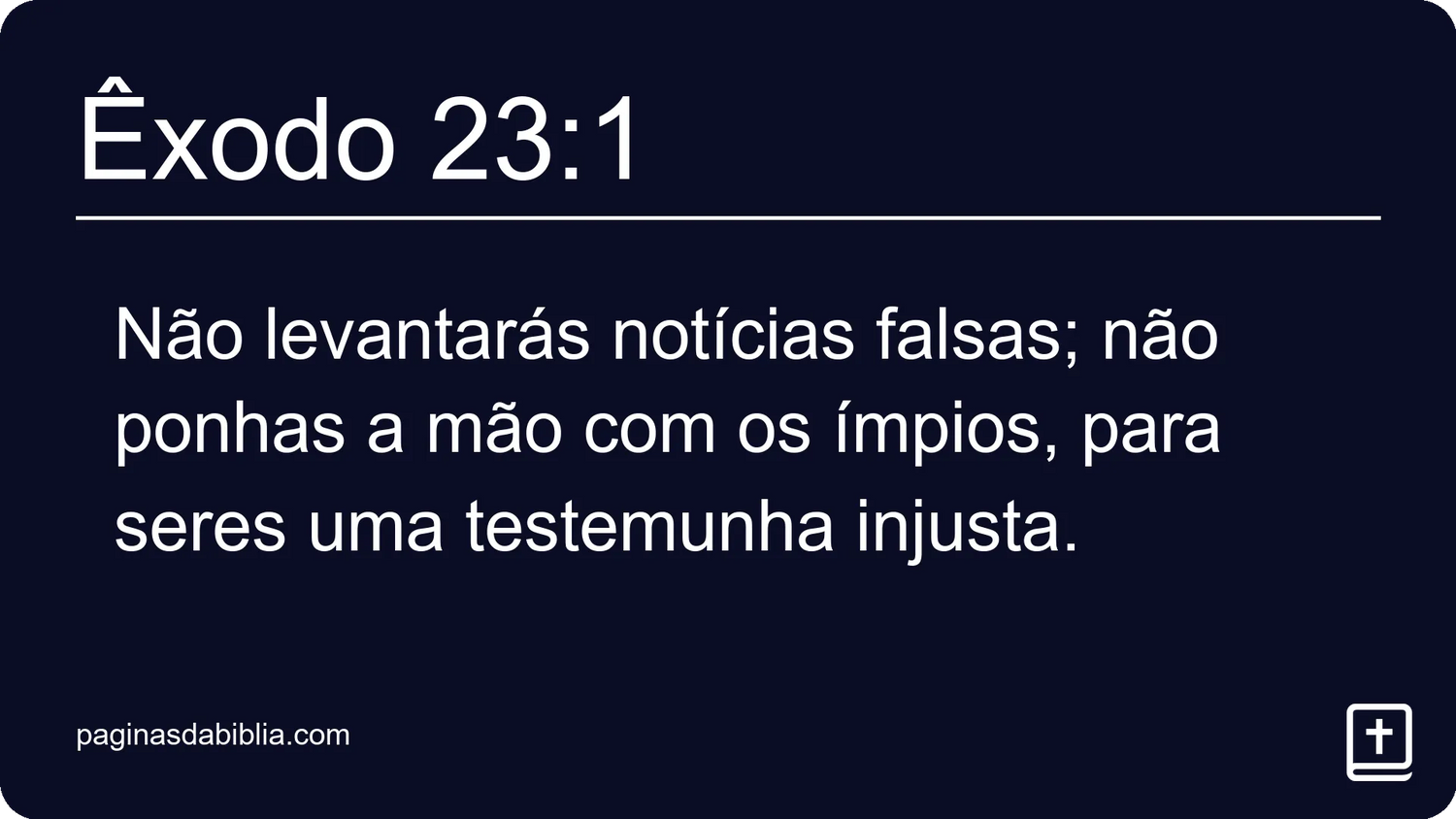 Êxodo 23:1