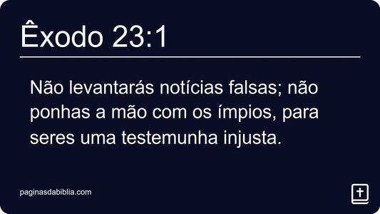 Êxodo 23:1