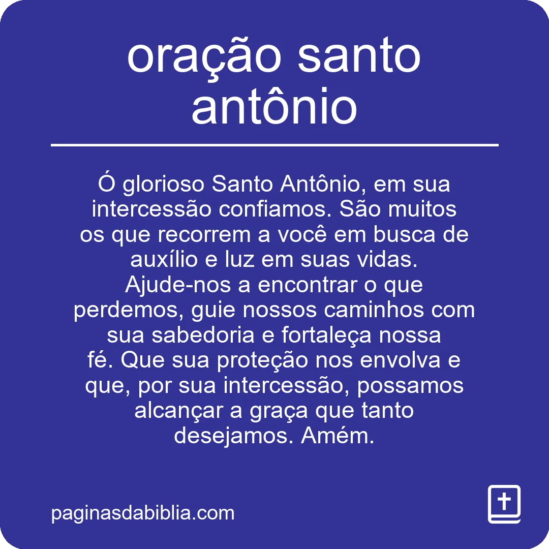 oração santo antônio