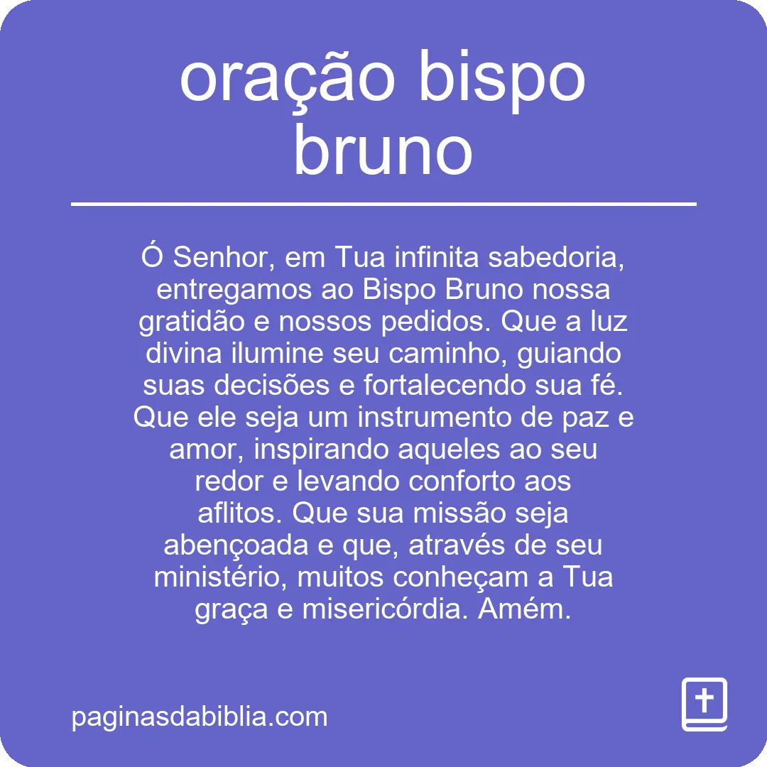 oração bispo bruno