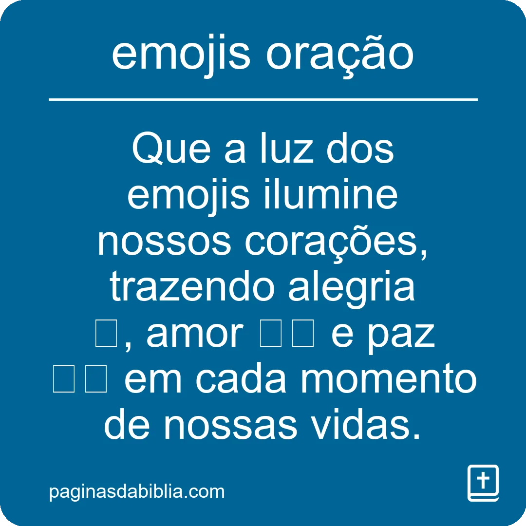 emojis oração