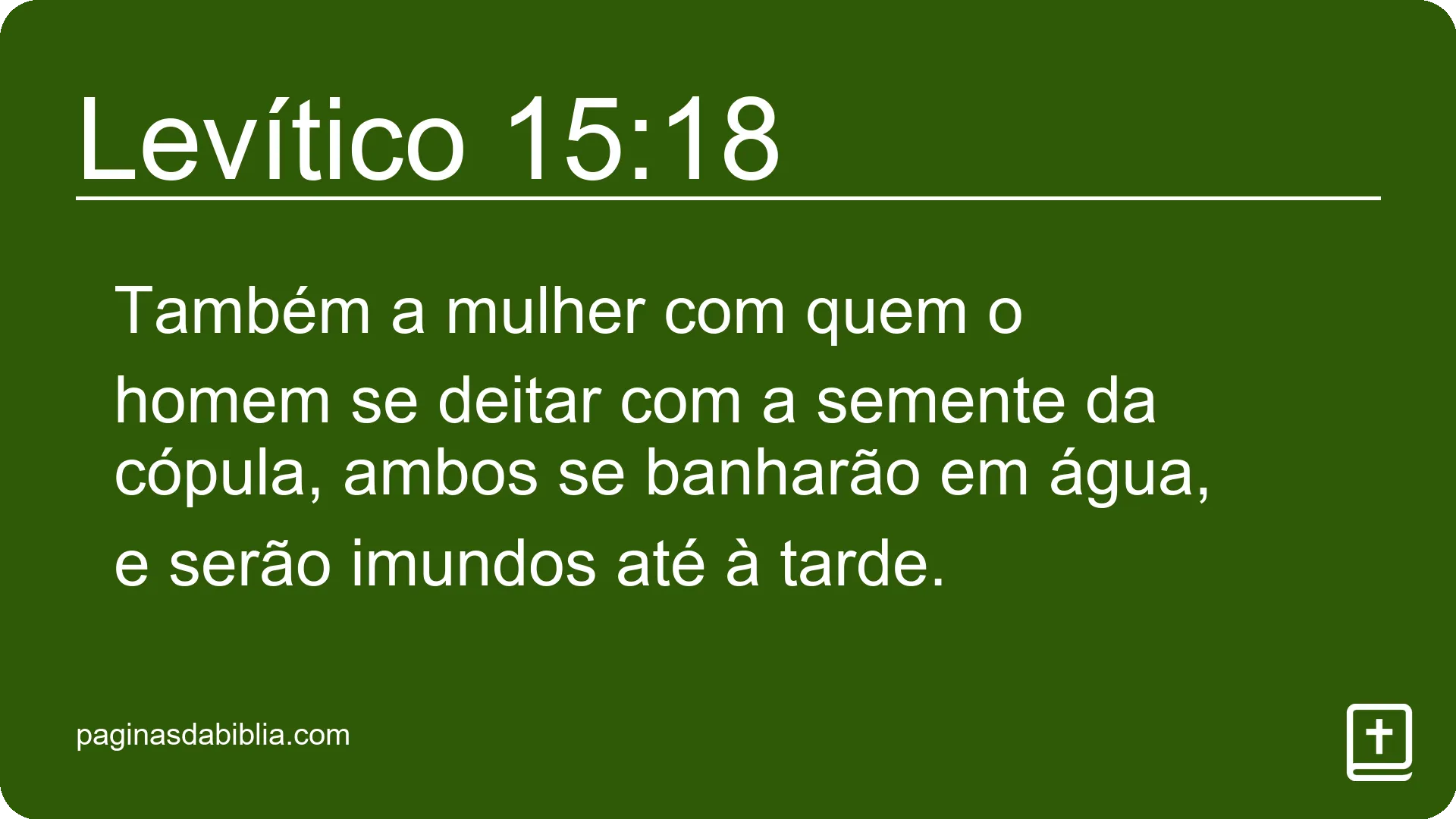 Levítico 15:18