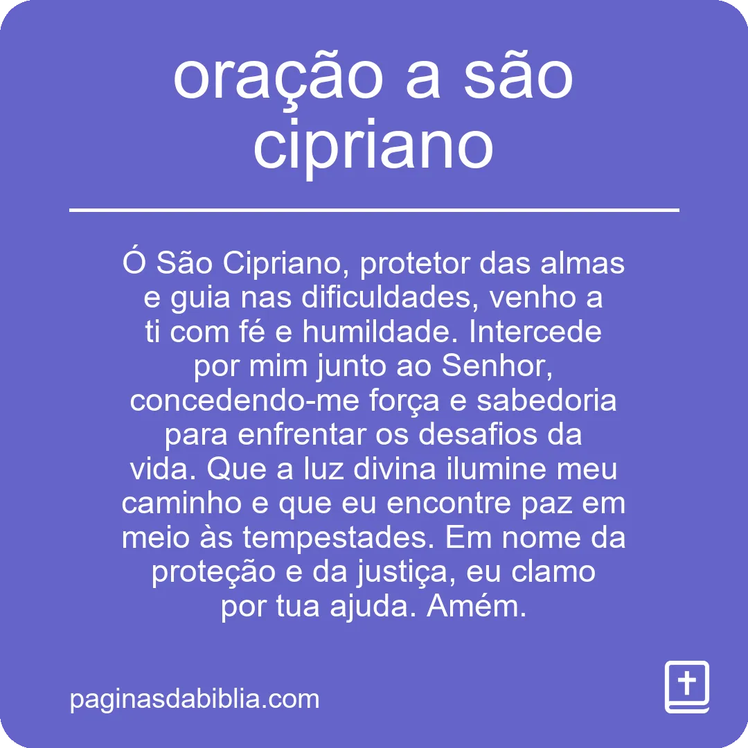 oração a são cipriano