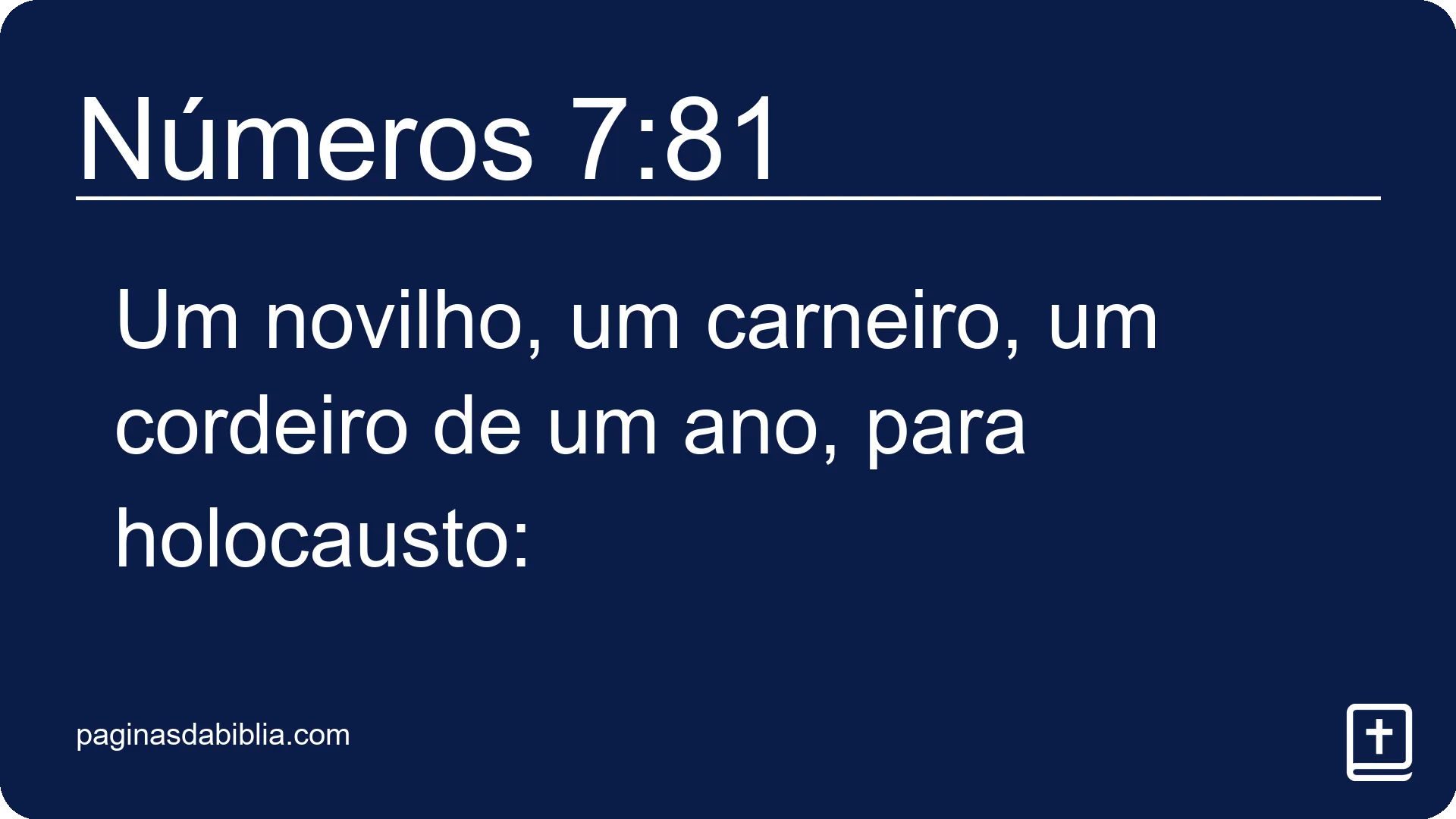 Números 7:81