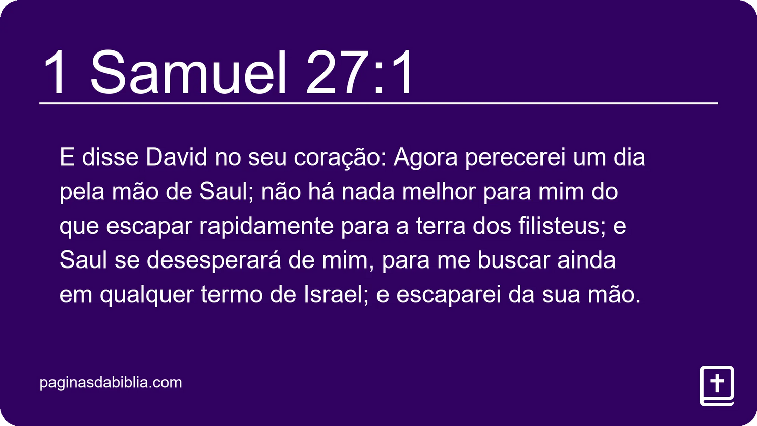 1 Samuel 27:1