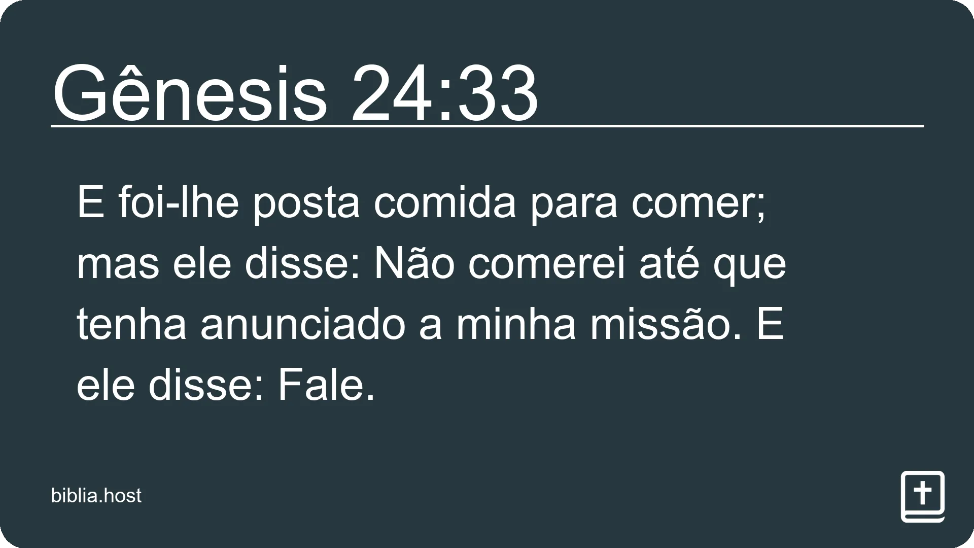 Gênesis 24:33