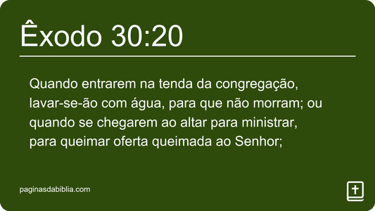 Êxodo 30:20