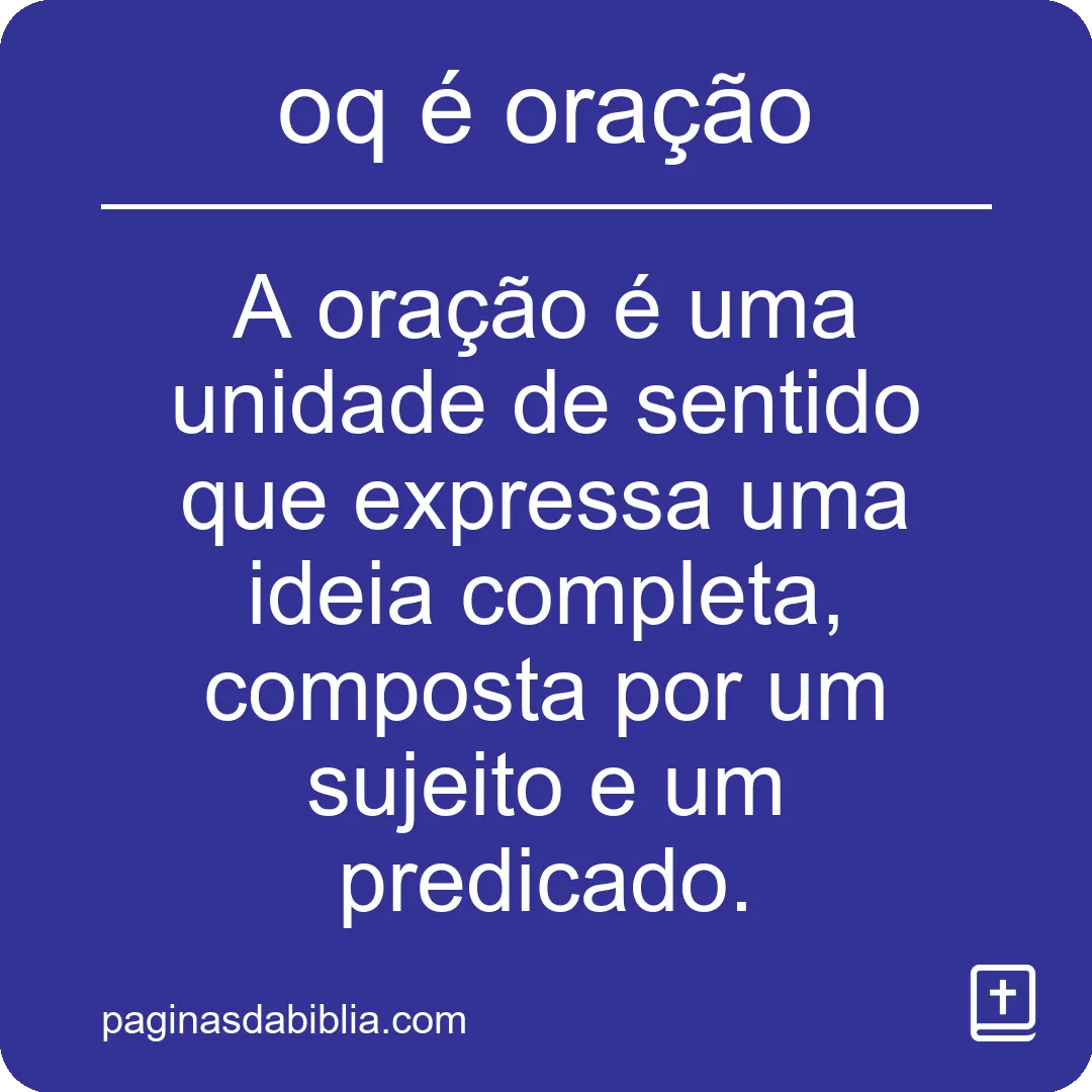 oq é oração