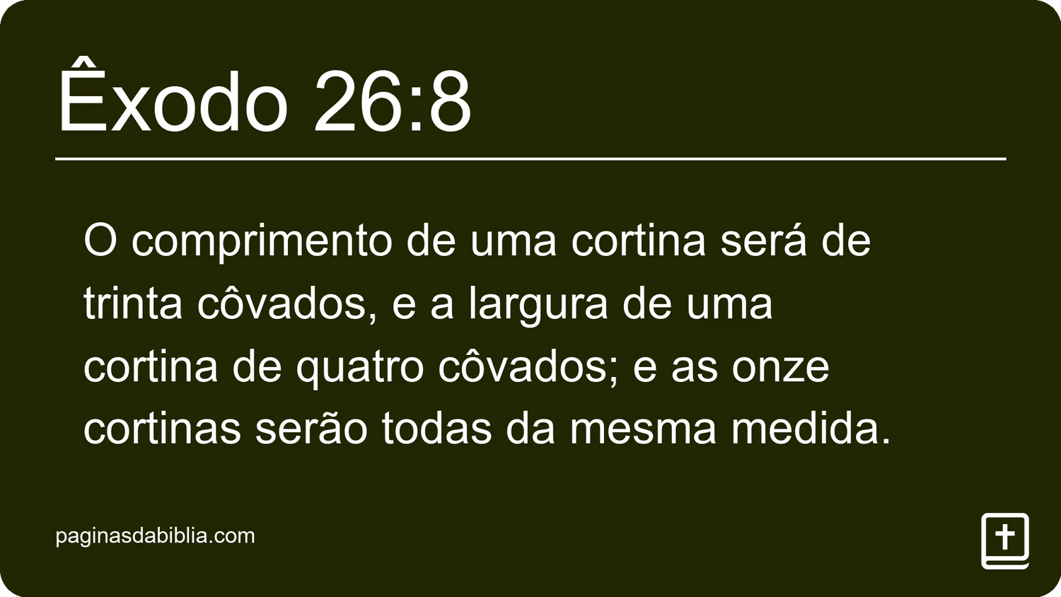 Êxodo 26:8