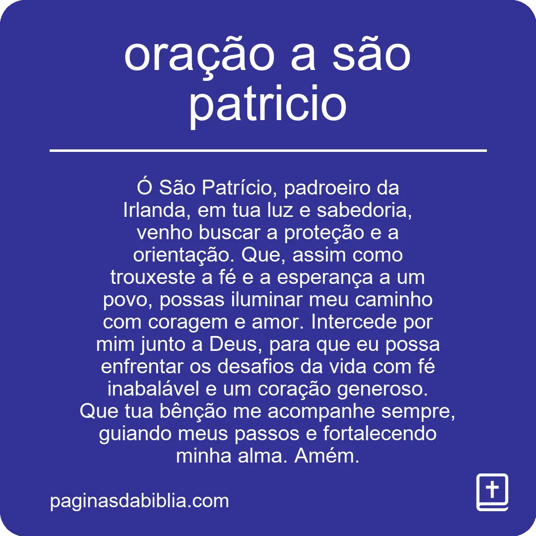 oração a são patricio