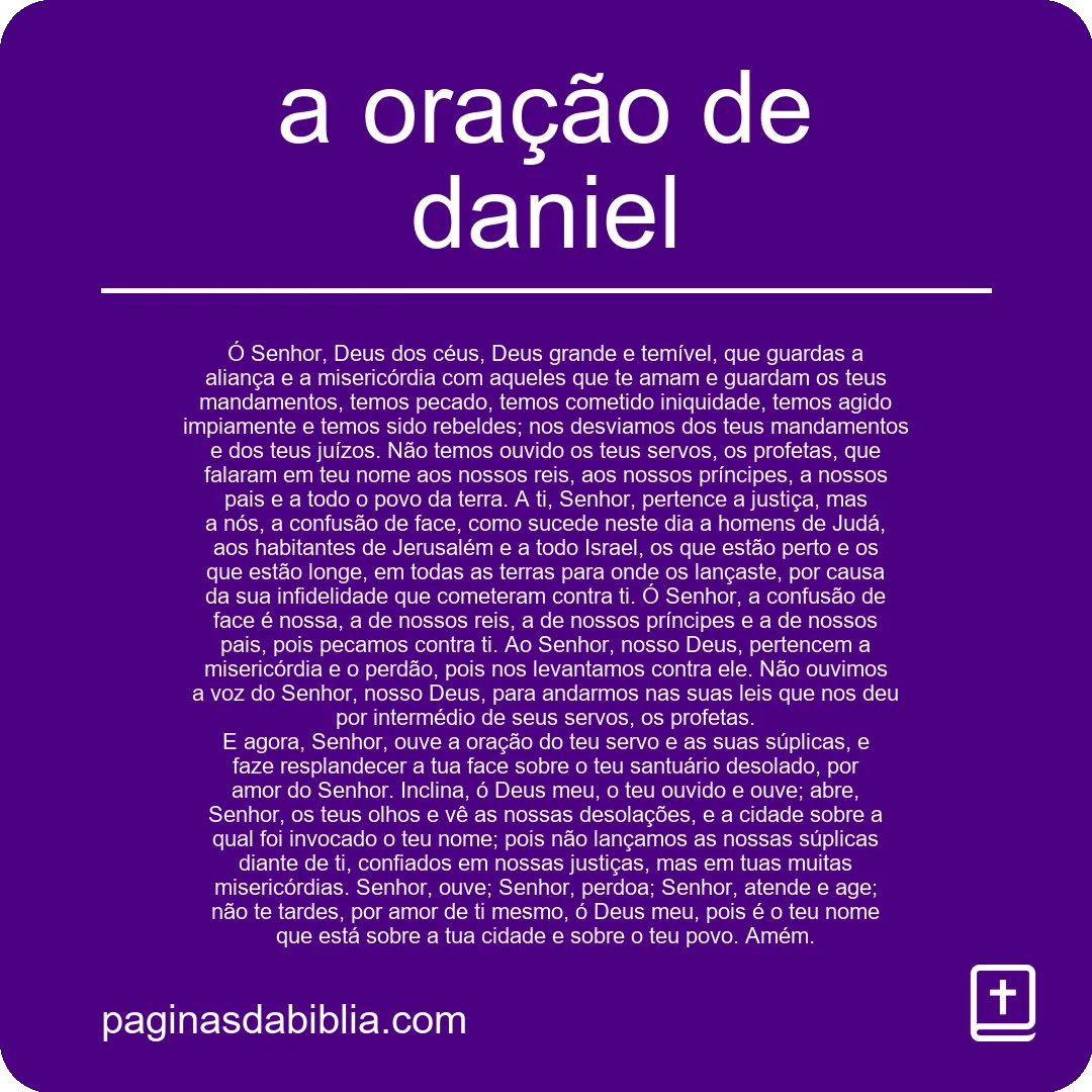 a oração de daniel