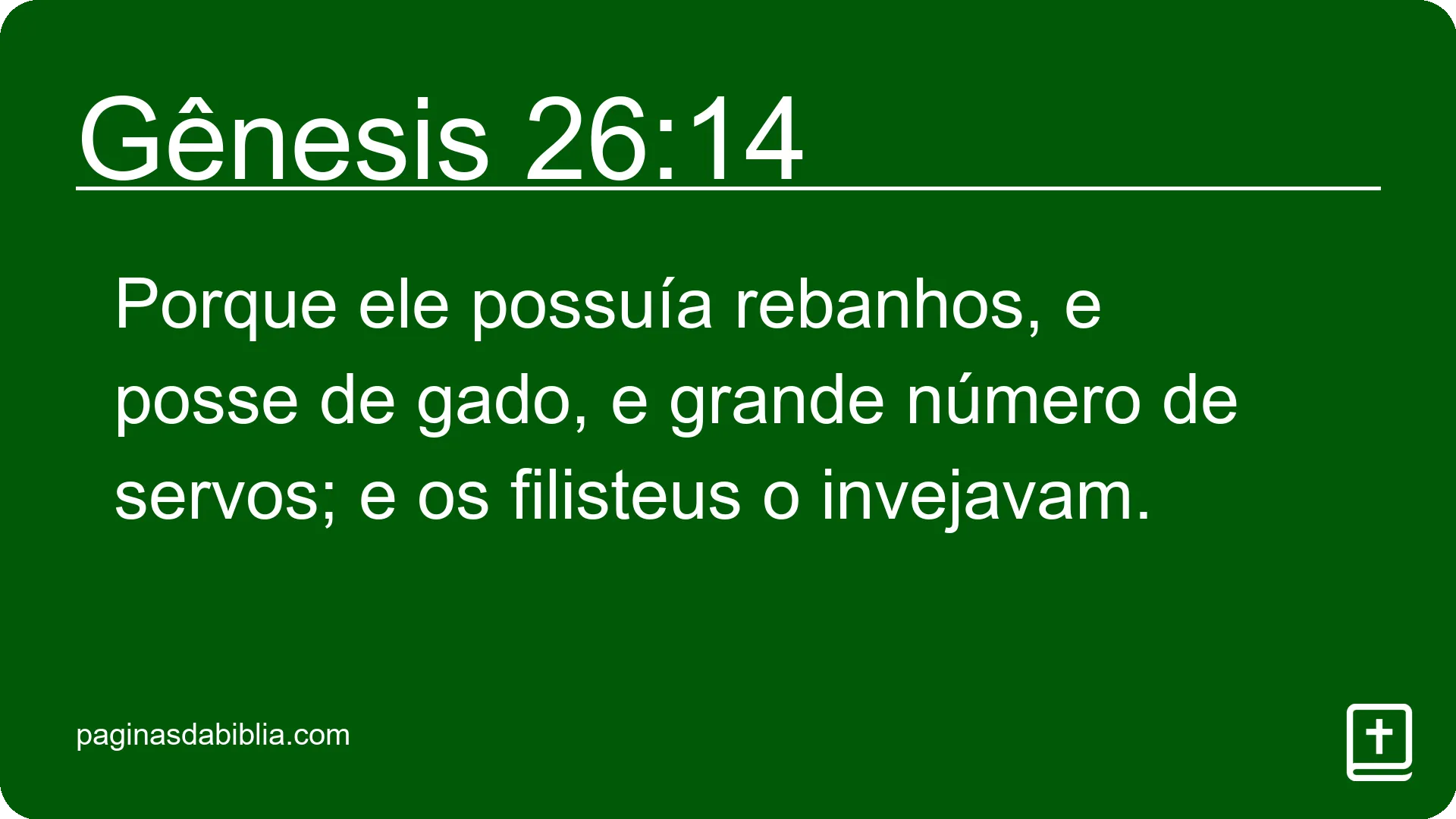 Gênesis 26:14