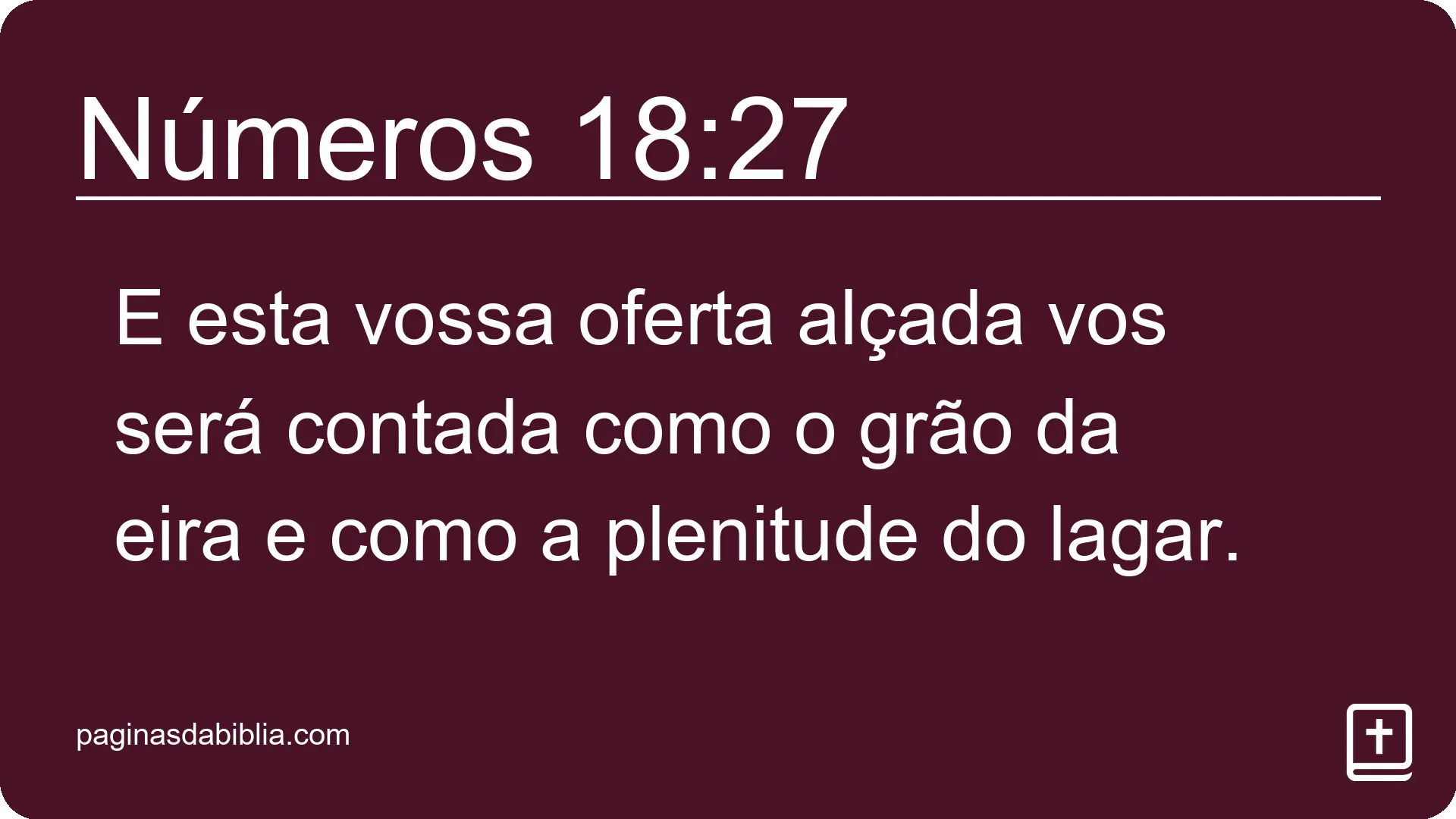 Números 18:27