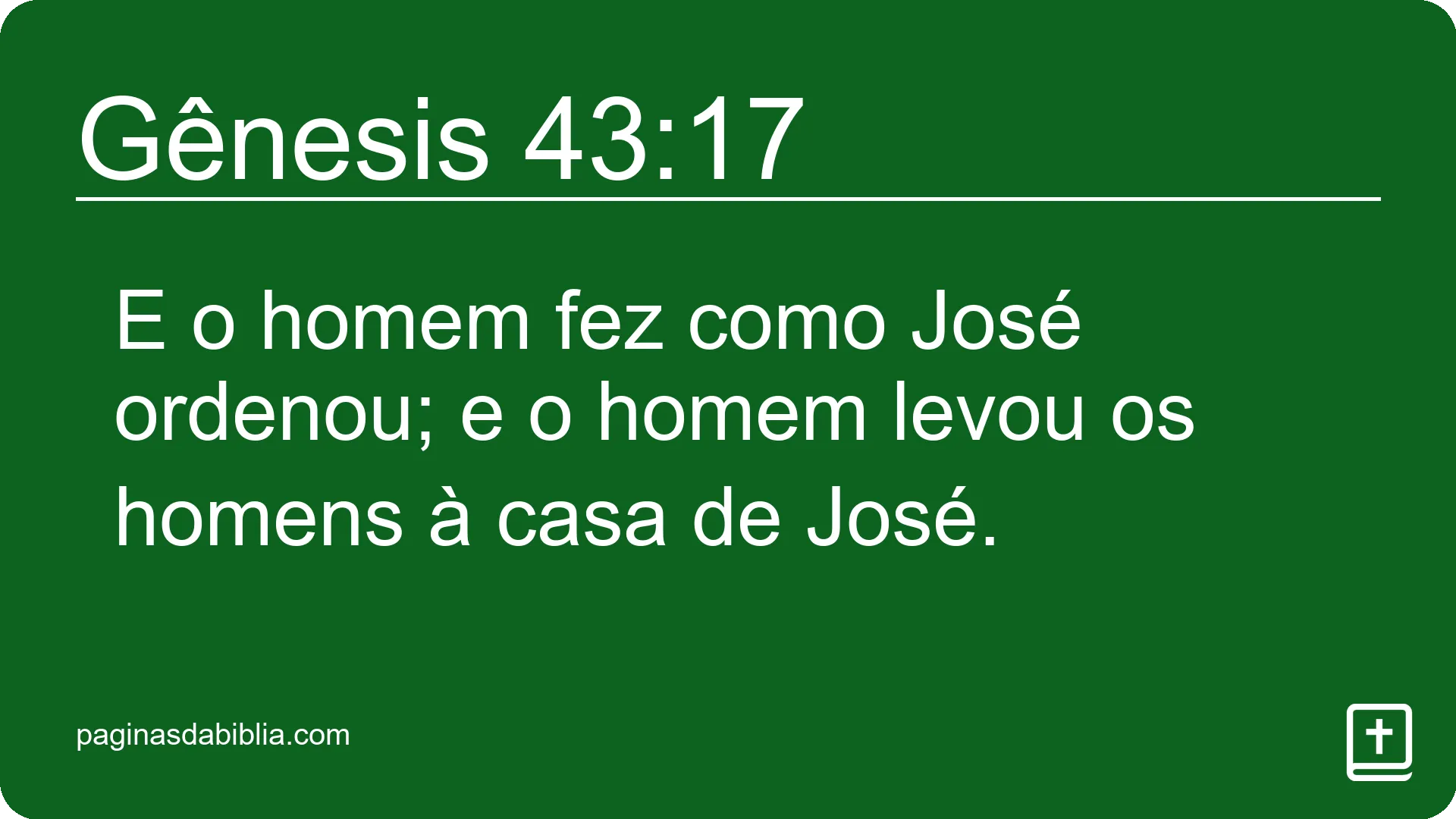 Gênesis 43:17